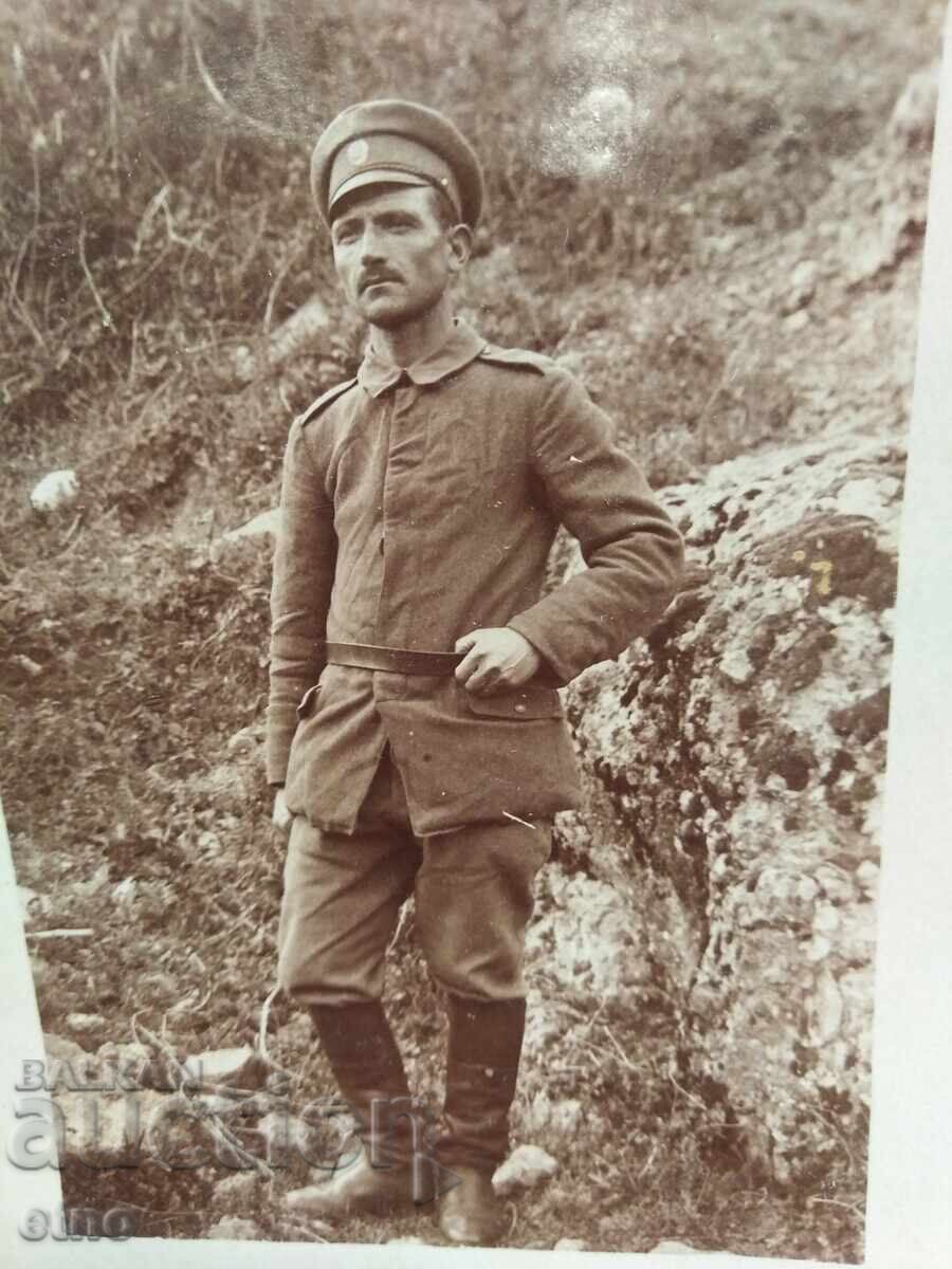 FOTOGRAFIE REGALĂ - PRIMUL RĂZBOI MONDIAL, SOLDAT, UNIFORMĂ