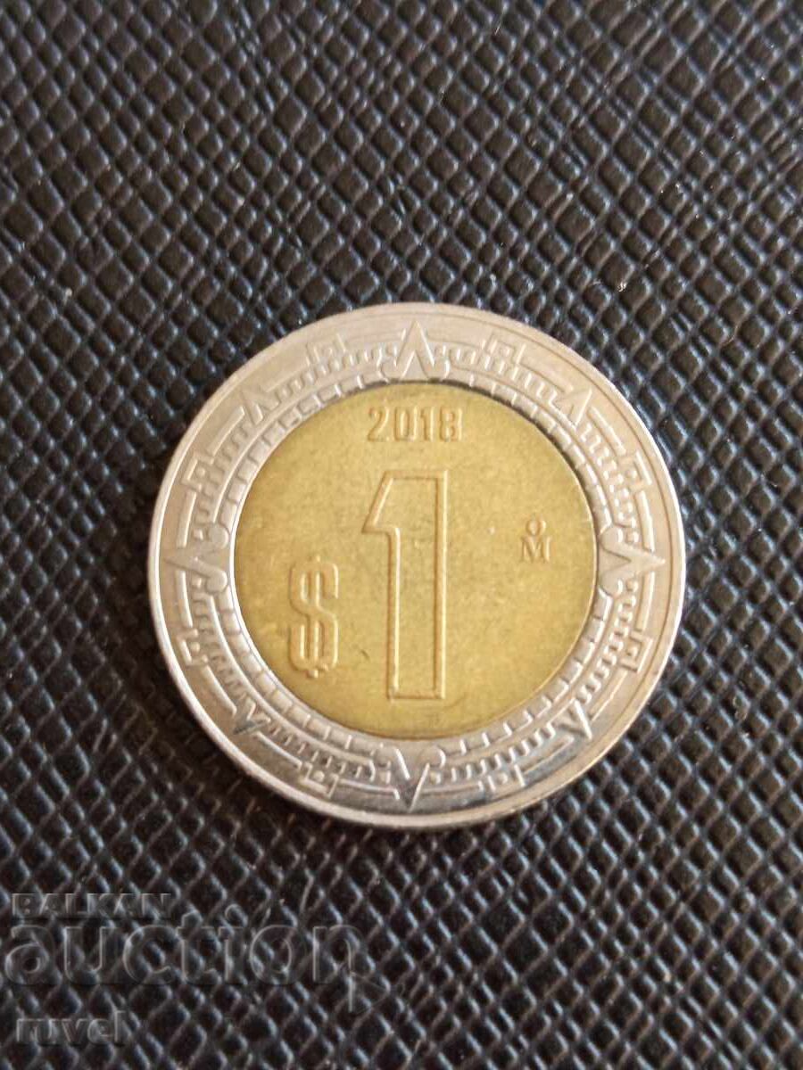 Mexico 1 peso, 2018 Mexico 1 peso, 2018