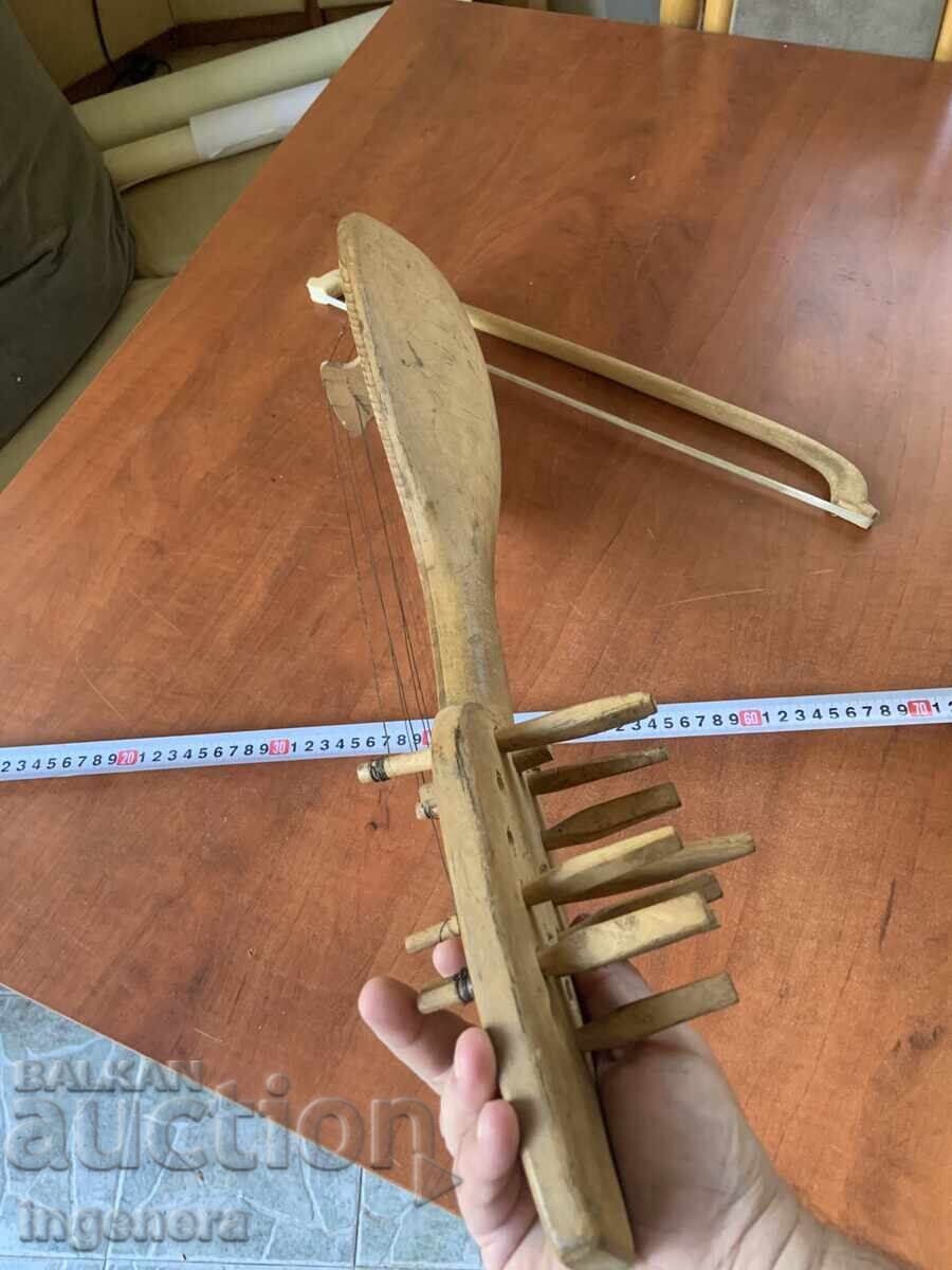 GADULKA BOW ANTIQUE WOOD MUSICAL INSTRUMENT - 6
