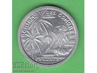 (¯`'•.¸ 2 Francs 1964 COMOROS UNC ¸.•'´¯)