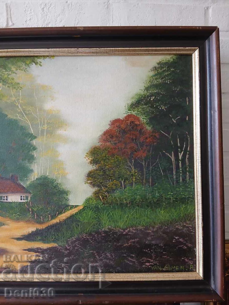 Livrarea Frumos pictură originală în ulei pe pânză într-un cadru frumos Livrarea Frumos pictură originală în ulei pe pânză într-un cadru frumos