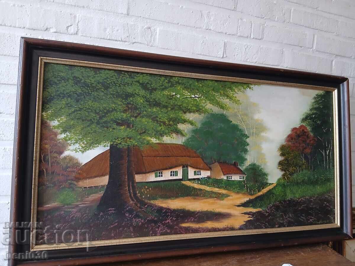 Frumos pictură originală în ulei pe pânză într-un cadru frumos - 5 Frumos pictură originală în ulei pe pânză într-un cadru frumos - 5