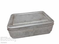 Cutie din aluminiu — anii '60-'70 — picnic / camping — două piese