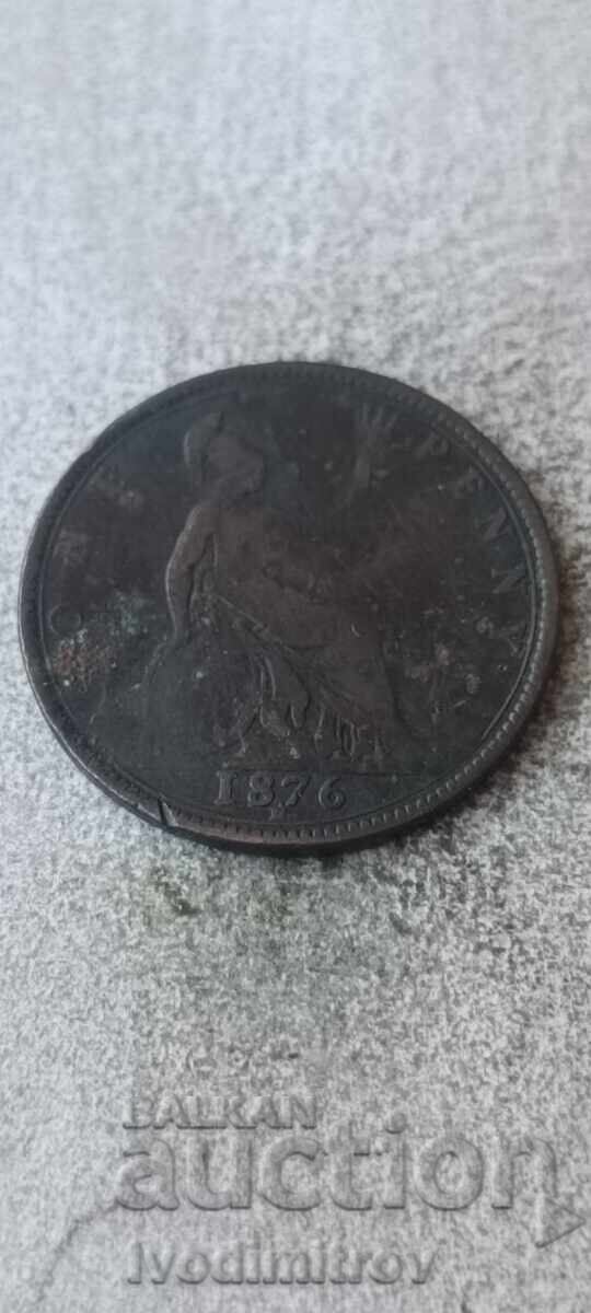 Marea Britanie 1 penny 1876