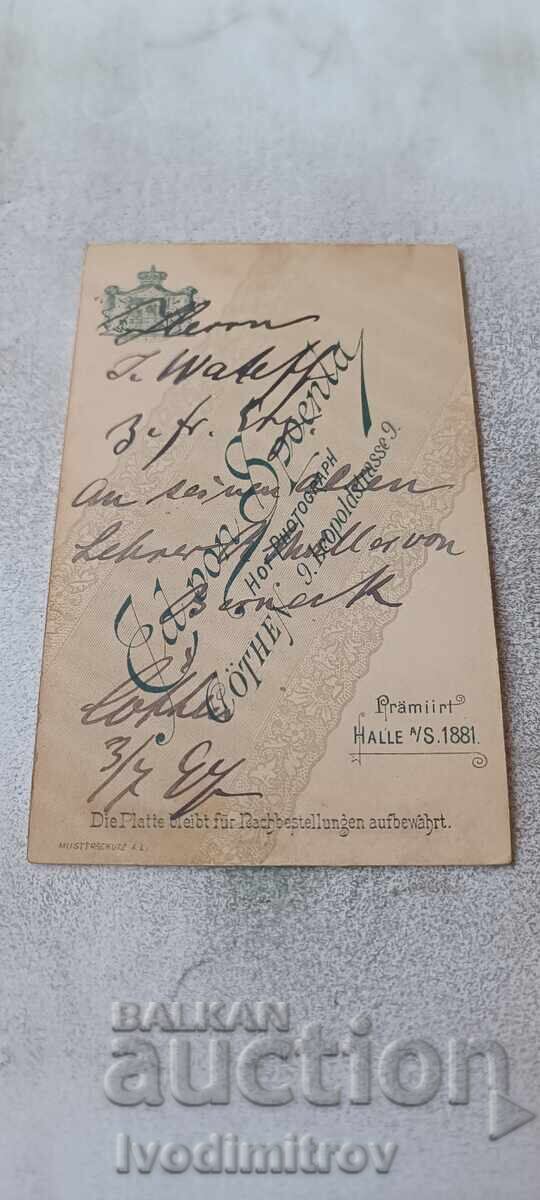 Fotografie bărbat cu barbă și mustață 1897 carton cu preț € 4.34 | 8.49 BGN