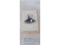 Fotografie bărbat cu barbă și mustață 1897 carton