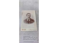Fotografie Tânăr cu mustață Cothen 1895 Carton