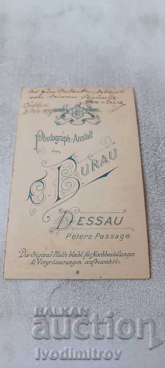 Fotografie Tânăr cu mustață Cothen 1897 Carton cu preț € 4.34 | 8.49 BGN