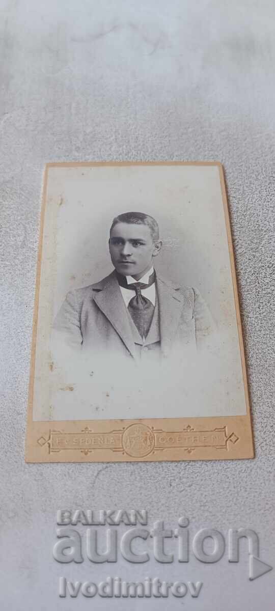 Fotografie Tânăr 1896 Carton