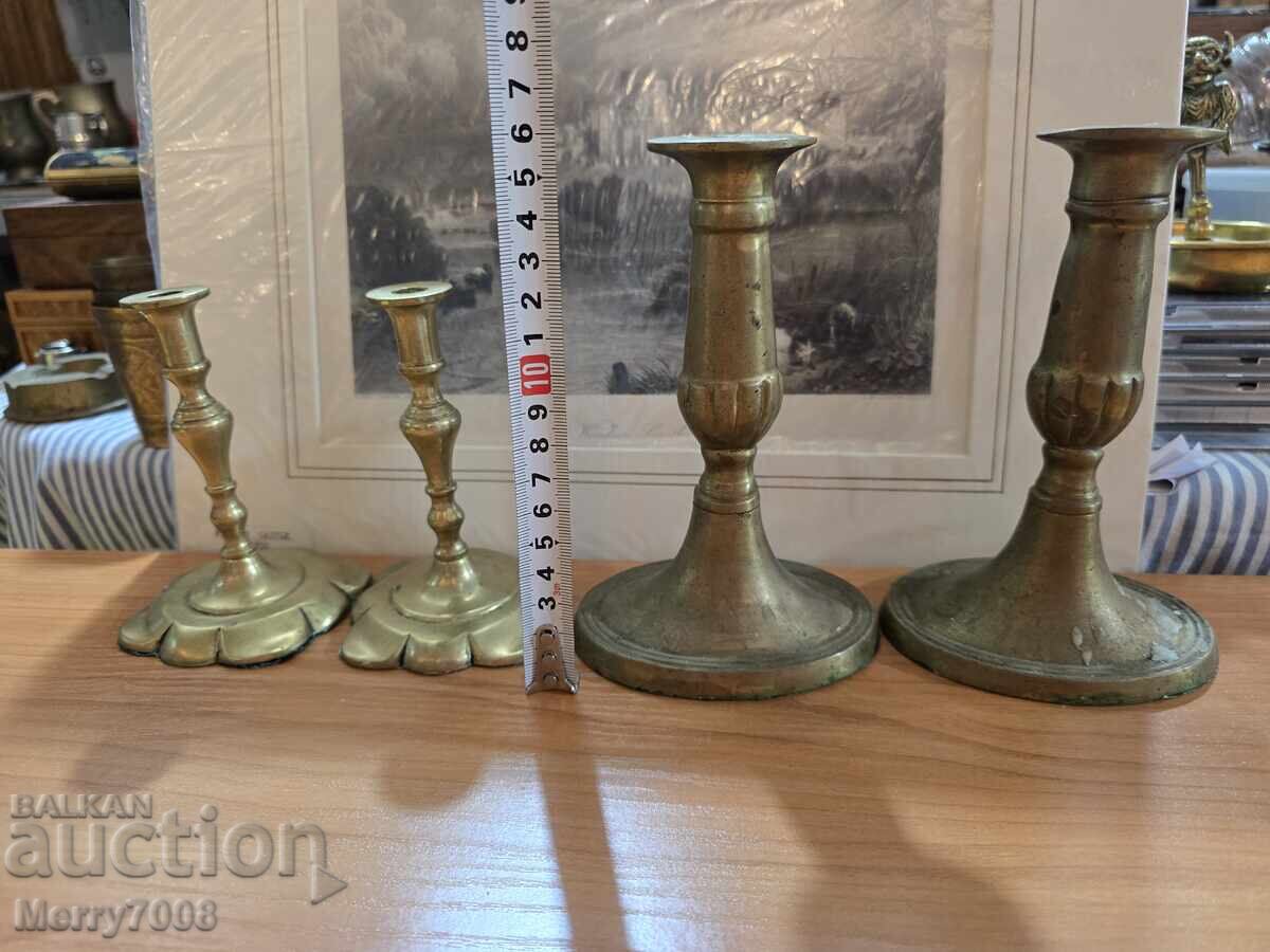 Παλιά μασίφ μπρούτζινα κηροπήγια!