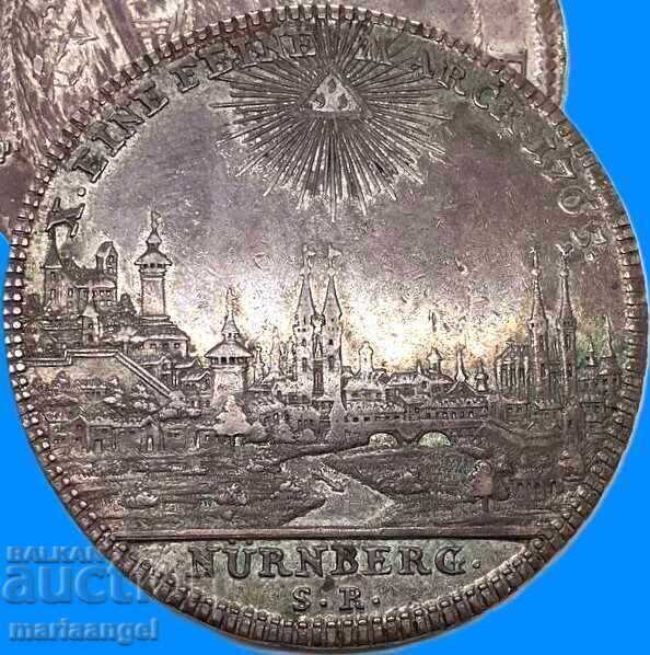 Δημοπρασία Νυρεμβέργη 1 Τάληρο 1765 Γερμανία Στεφανωμένος Αετός/Πανόραμα 27,90γρ