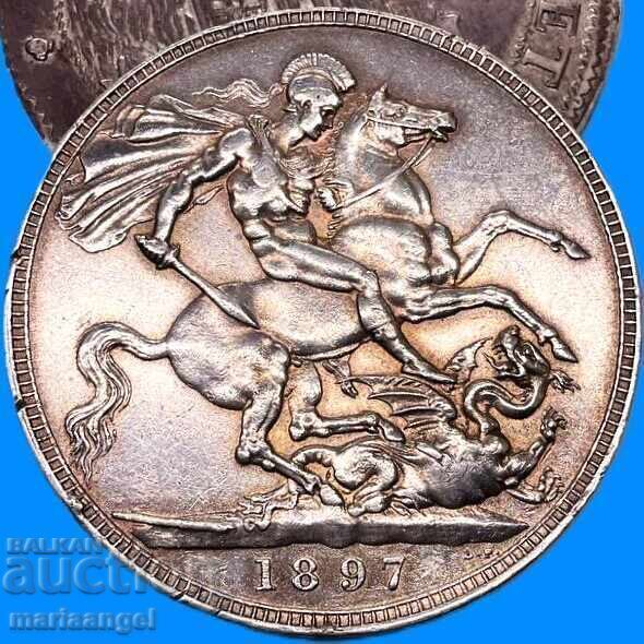 UK 1 Crown 1897 28.10g 38.69mm silver