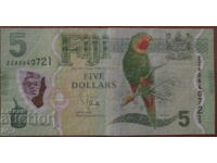 5 DOLARI 2012, FIJI - Polimer