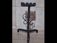 Socialist wrought iron candlestick