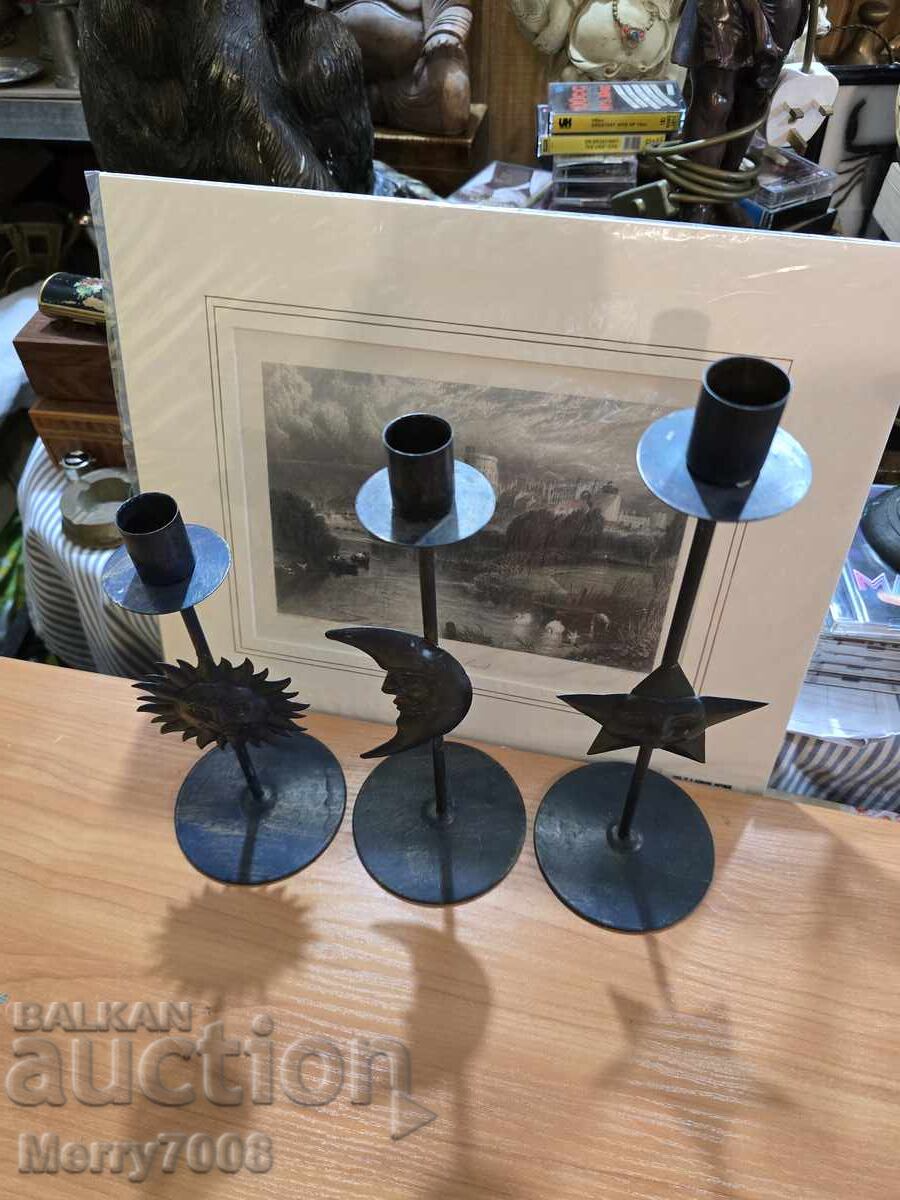 Παλιά μασίφ μπρούτζινα κηροπήγια - (13) ! με τιμή € 0.01 | 0.02 BGN