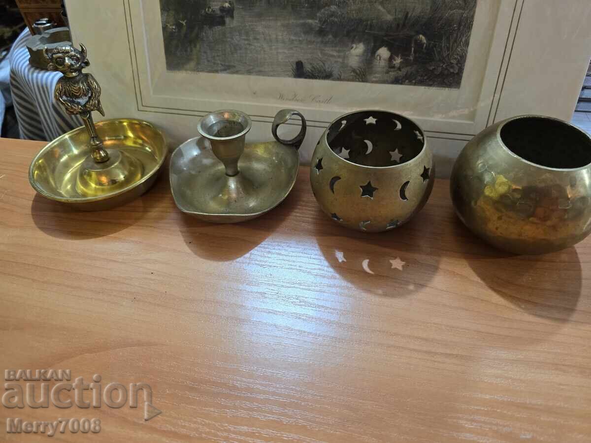 Παλιά μασίφ μπρούτζινα κηροπήγια - ( 22 ) ! με τιμή € 0.01 | 0.02 BGN
