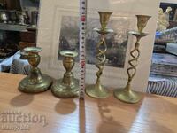 Old massive bronze candlesticks - ( 25 ) !