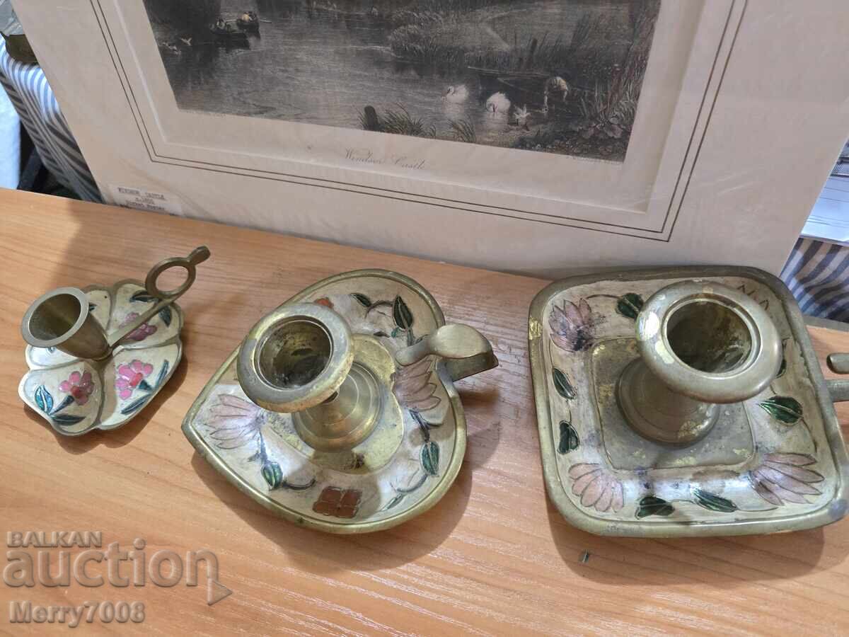 Стари масивни бронзови свещници - ( 29 ) !