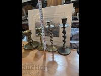 Old massive bronze candlesticks - ( 31 ) !