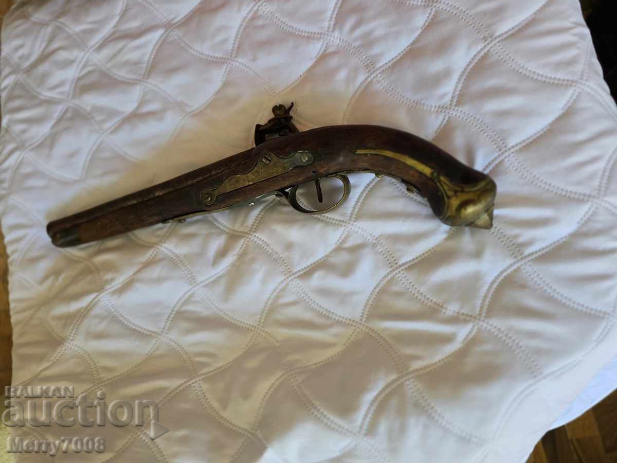 Old authentic flintlock pistol - 1800s! - 6