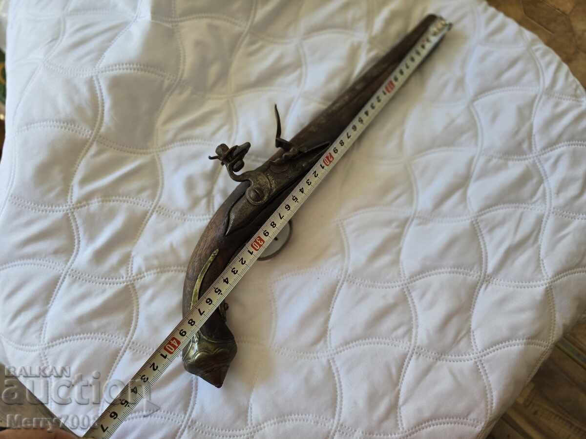 Old authentic flintlock pistol - 1800s! - 7