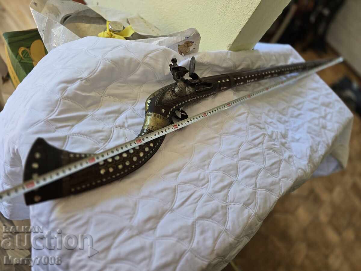 Old authentic flintlock musket - 1800s! - 6