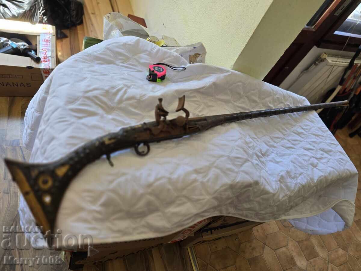 Old authentic flintlock musket - 1800s! ( 1 )
