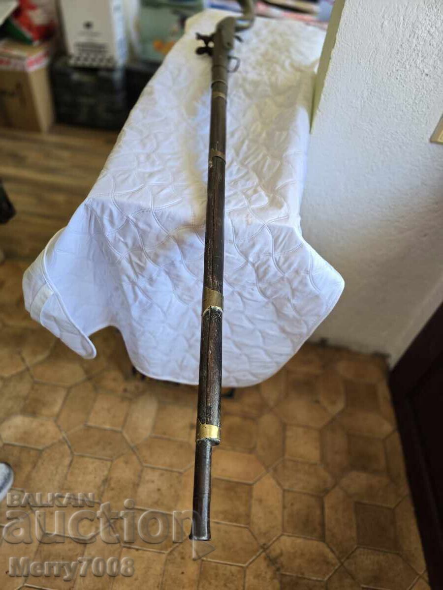 Old authentic flintlock musket - 1800s! (2) - 7