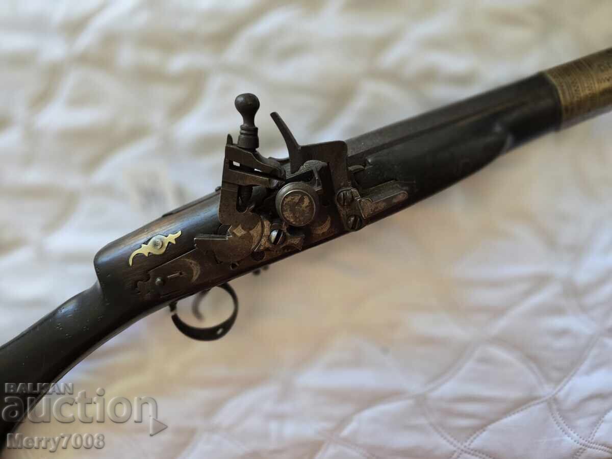 Auction  Old authentic flintlock musket - 1800s! (3)