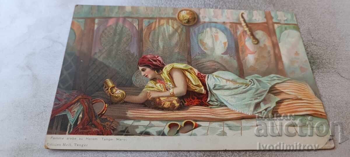 Carte poștală Tanger Femme Arabe au Harem 1917 C K