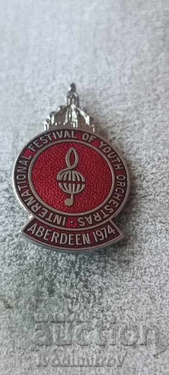 Значка International Festival of Youth Orchestras Aberdeen Значка International Festival of Youth Orchestras Aberdeen
