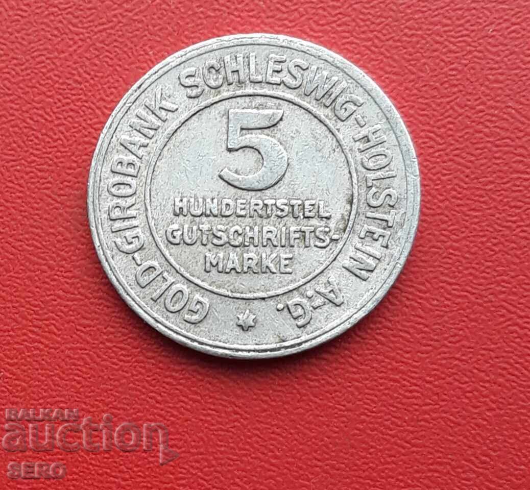 Germany-Schleswig-Holstein-5/100 Mark 1923