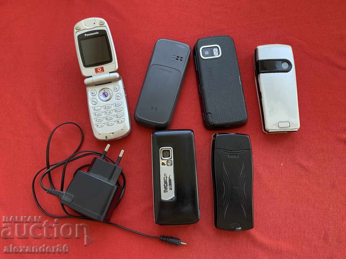Доставка на Шест стари телефона Nokia Panasonic +зарядно Нокия Доставка на Шест стари телефона Nokia Panasonic +зарядно Нокия