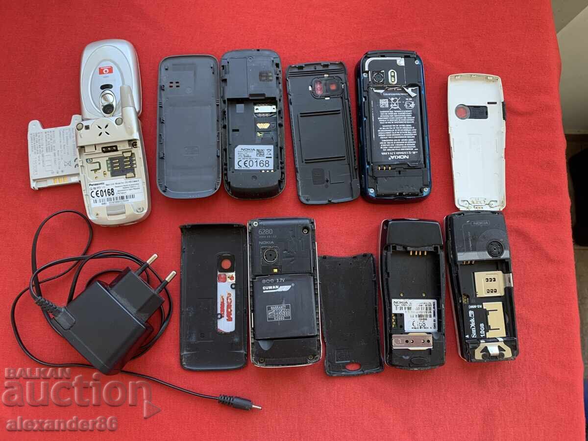 Шест стари телефона Nokia Panasonic +зарядно Нокия - 5 Шест стари телефона Nokia Panasonic +зарядно Нокия - 5