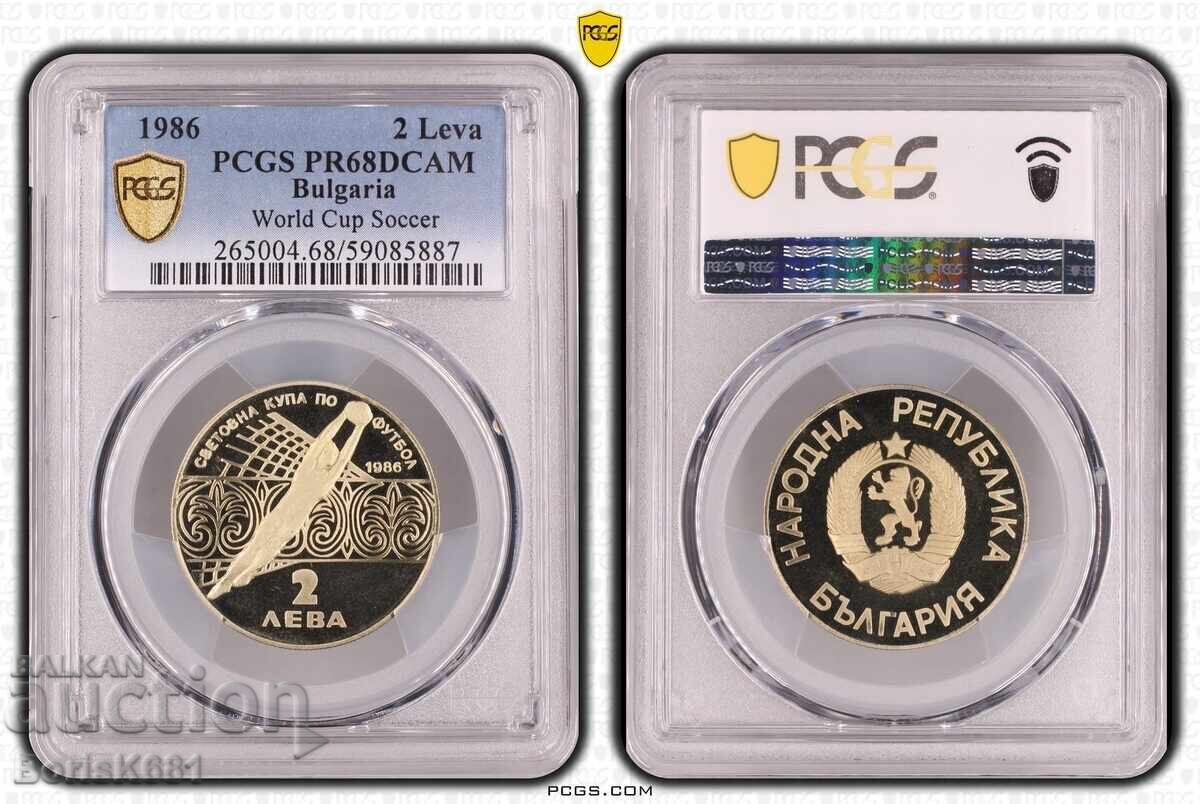 2 λέβα 1986 Μεξικό PR68DCAM
