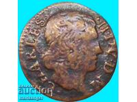 France 1652 Denier Tournois Gaston of Orléans (1626-1652)