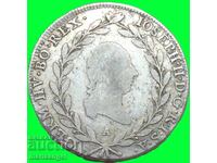 20 Kreuzers 1785 Austria A - Viena Joseph II argint 29 mm