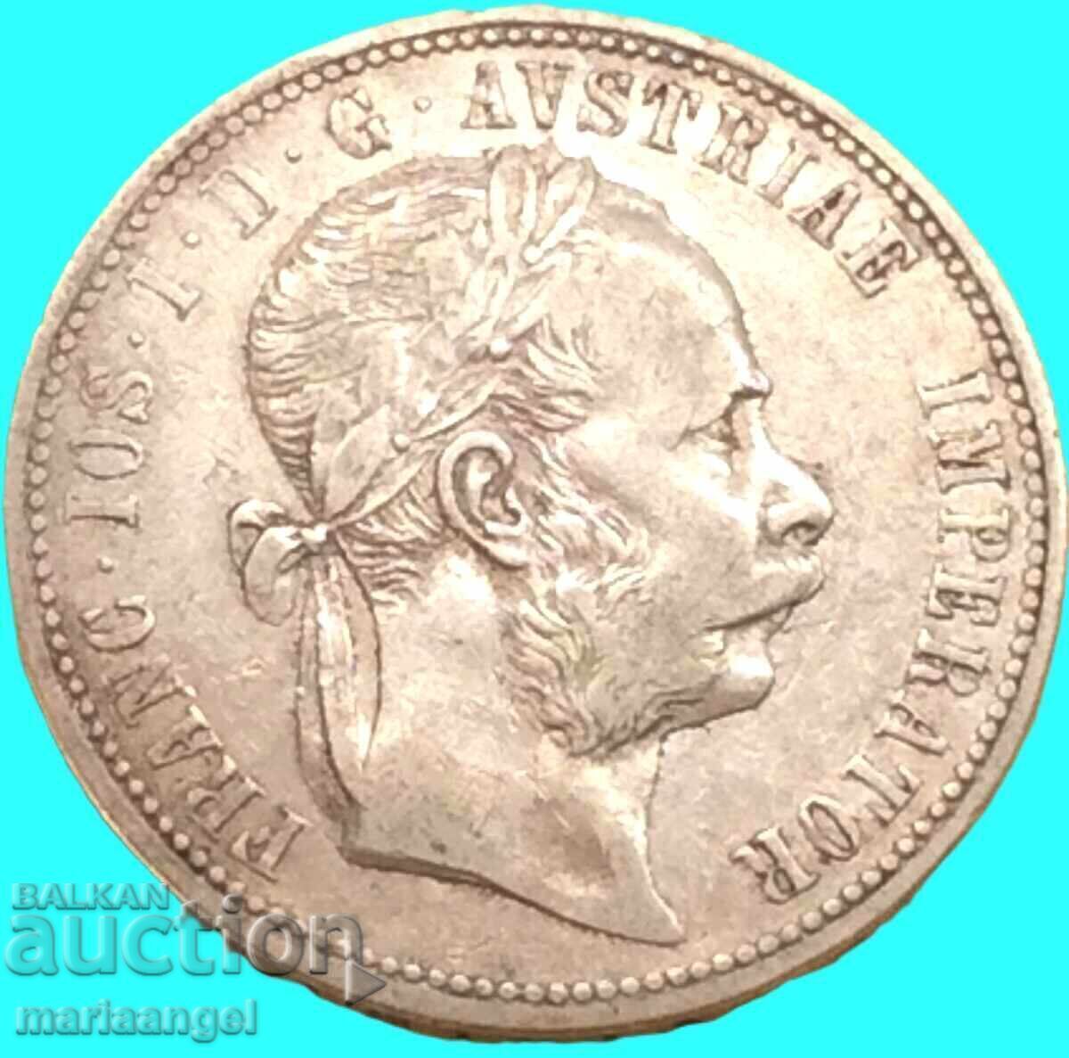 Austria 1 Florin 1873 Franz Joseph silver - rare and expensive