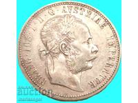 Austria 1 Florin 1873 Franz Joseph silver - rare and expensive