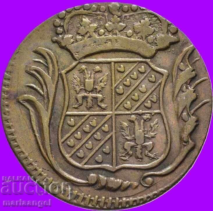 Țările de Jos 1 Cent 1770 Groningen - litere MICI - tip rar - 5