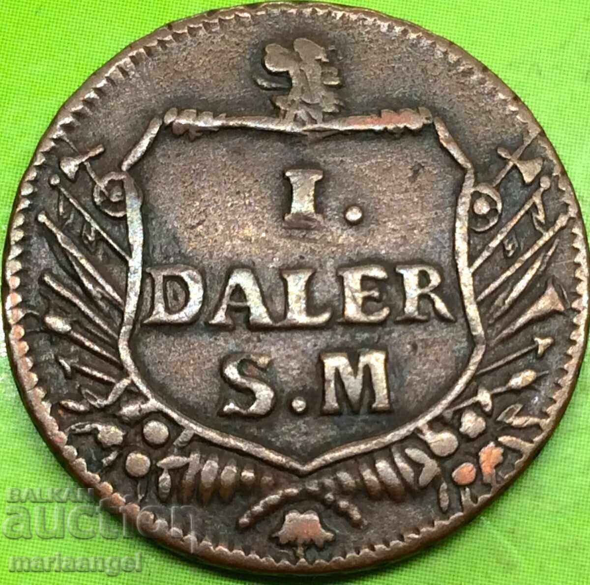 Suedia 1 Daler 1717 Carol al XII-lea Cupru cu preț € 24.98 | 48.86 BGN