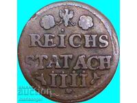Germany 4 Heller 1757 Aachen EAGLE