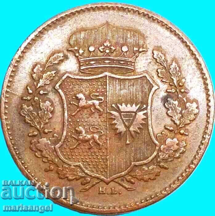 1 зекслинг 1850 Германия Шлезвиг-Холщайн 27мм 9,59г Rare