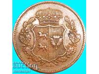 1 зекслинг 1850 Германия Шлезвиг-Холщайн 27мм 9,59г Rare
