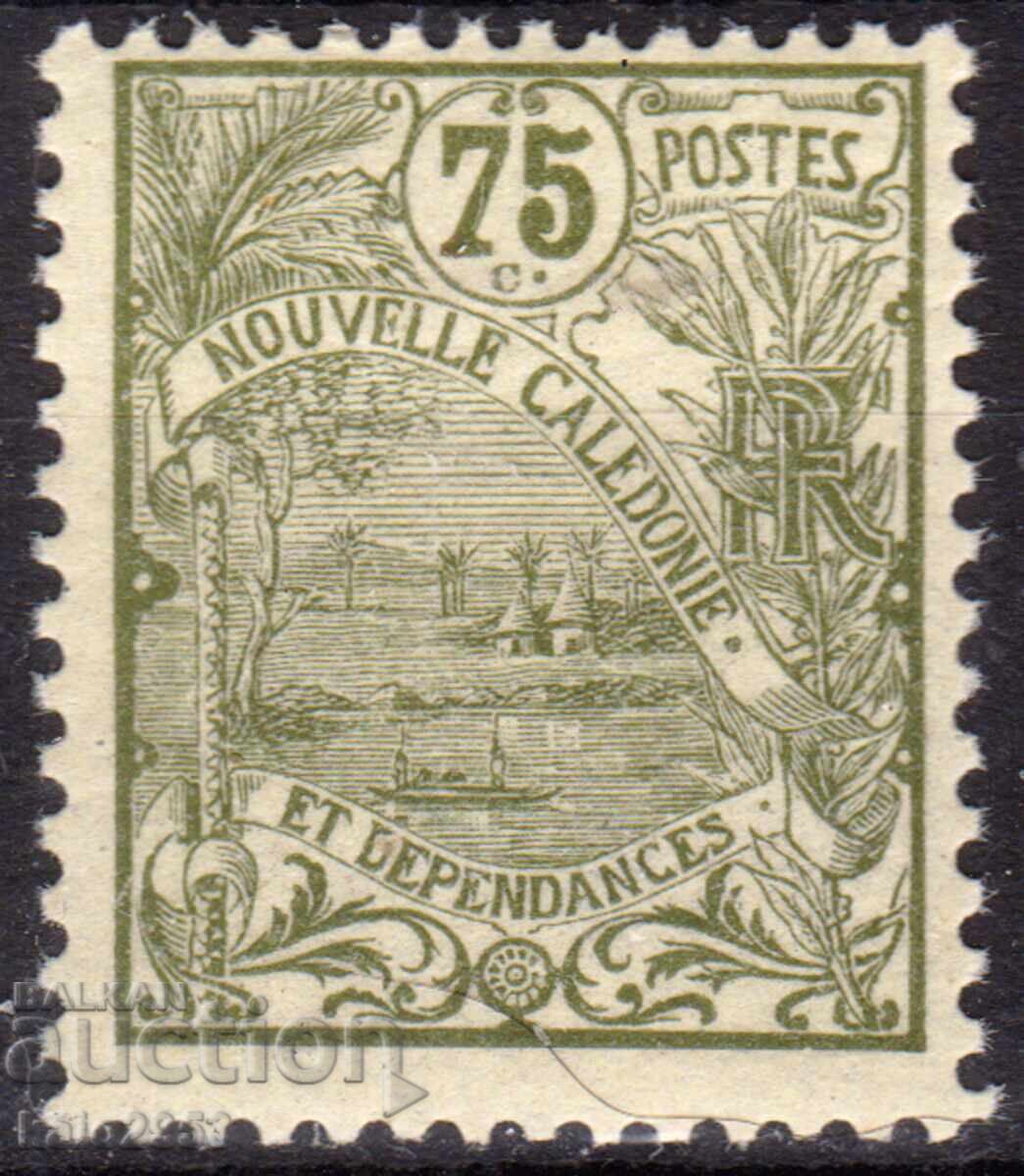 New Caledonia-1906/22-Definitive, Kanak Village, MNH,
