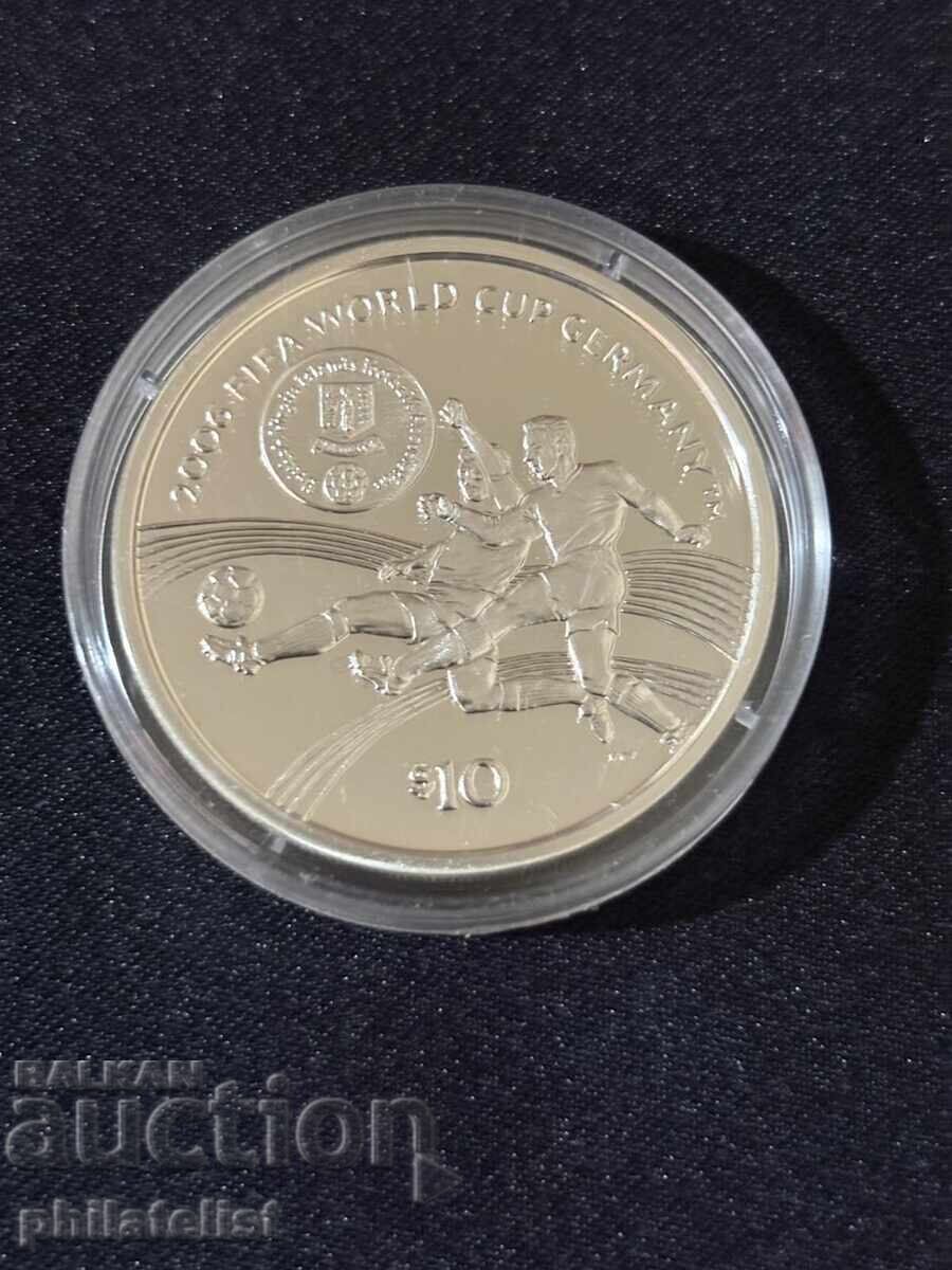 Британски Вирджински острови 2004 - 10 долара - World Cup с цена € 83.00 | 162.33 лв.