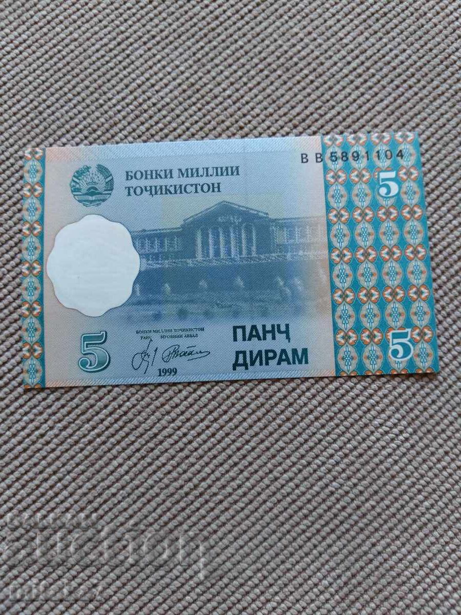 5 дирам 1999 година, Таджикистан