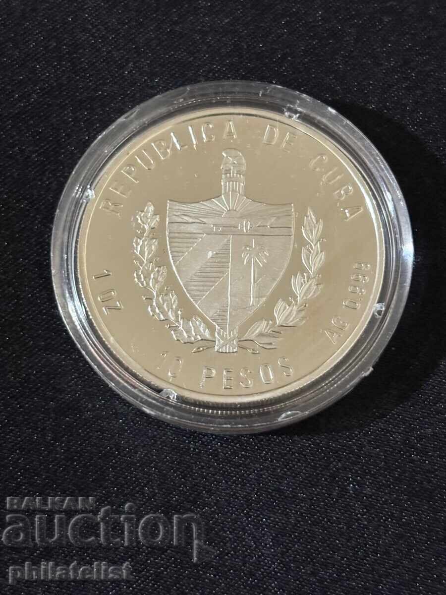 Auction  Cuba 2007 – 10 Pesos – FIFA World Cup 1 OZ