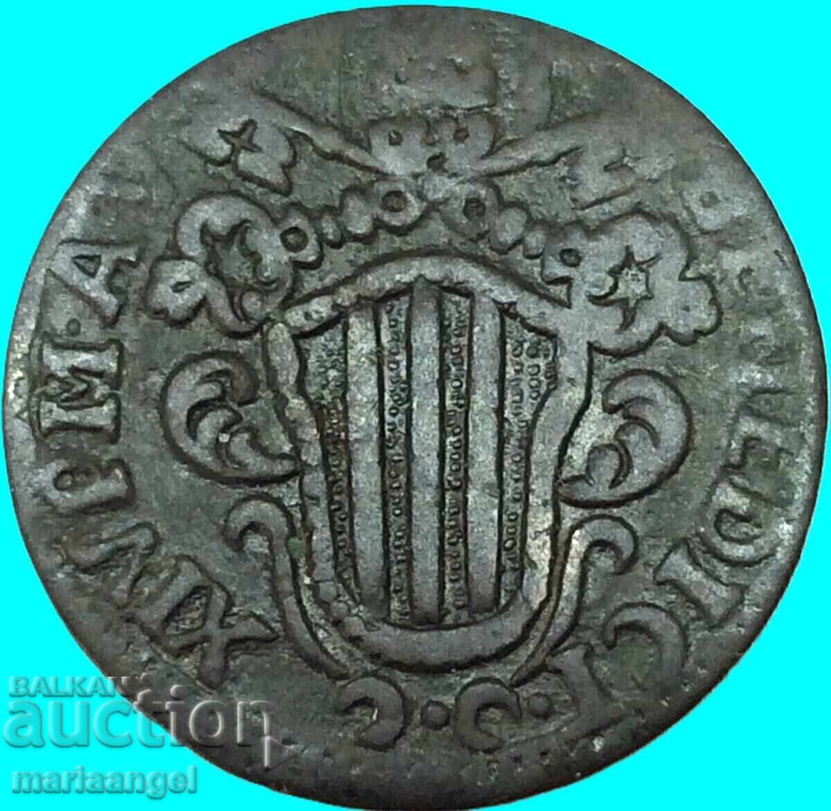 Vatican mezzo baiocco 1745 1/2 Benedict al XIV-lea (1740-1758) ROMA cu preț € 39.00 | 76.28 BGN