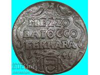 Vatican mezzo baiocco 1745 1/2 Benedict al XIV-lea (1740-1758) ROMA
